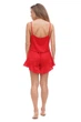 Женская шелковая пижама с шортами и коротким топом Martelle Lingerie 314 L Красный - изображение 2