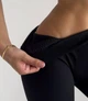 Утеплені жіночі зимові лосини Г024 в рубчик теплі на байці S/М чорні - зображення 6