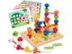 Многофункциональная радужная мозаика-шнуровка, Tooky Toy, TK089 - изображение 6