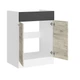 Кухонний модуль під мийку Еверест Еко 600 дуб крафт білий/графіт/білий 60х46х82 см (DTM-071022) - зображення 2