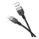 Кабель синхронизации Hoco X109 Silicone USB to МicroUSB 2.4A 3 м Black (35928_3605834) - изображение 4