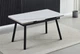 Стол Madrid Ceramic 140(200)x85 белый глянец / черный каркас Intarsio - изображение 1
