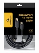 Кабель Cablexpert DisplayPort-HDMI V 1.2 1.8 м (CC-DP-HDMI-6) - изображение 5