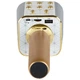 Микрофон караоке динамический Bluetooth WSTER WS-1688 Gold/Золотой с FM радио и записью на флешку - изображение 7