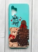 Матовый бирюзовый чехол на Samsung Galaxy A32 Девушка с мишкой (принт 188) - изображение 1