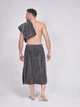 Набор для бани Мужской килт с карманом и полотенце 85х150 Серый (Д-novo-m-sauna-0016) - изображение 3