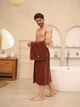 Набор для сауны Полотенце юбка микрофибра 85х150 Коричневый (Д-novo-m-sauna-0017) - изображение 3