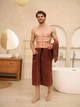 Набор для сауны Полотенце юбка микрофибра 85х150 Коричневый (Д-novo-m-sauna-0017) - изображение 5