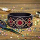 Набір для вишивання бісером на штучній шкірі Wonderland Crafts Браслет (3х22см) FLBB-122 Чорний - зображення 1
