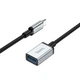 Мультимедійний кабель Hoco US10 подовжувач Type-C to USB (F) USB3.0, 5Gbps, 0.5m, black - зображення 3