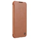 Кожаный чехол-книжка Nillkin Qin Pro Camshield для Samsung Galaxy S22+ Коричневый - изображение 3