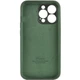 Чохол Silicone Premium case з захистом камери для iPhone 15 Pro Full Camera Protective dark olive 9902 - зображення 3