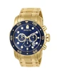 Мужские часы Invicta 0073 Chronograph, золотистые часы инвикта - изображение 1