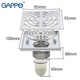 Вертикальний трап GAPPO G81052, латунь, 100х100 мм, хром - изображение 3