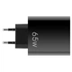 Зарядний пристрій 65W PD+QC – Швидка зарядка для смартфонів, планшетів та ноутбуків чорний - зображення 4