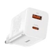 Сетевое зарядное устройство Baseus Super Si Pro 2 порта, USB + Type-C 30W Белый (CCSUPP-E02) - изображение 1
