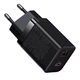 Мережевий зарядний пристрій Baseus Super Si Pro 2 порти, USB + Type-C 30W Чорний (CCSUPP-E01) - зображення 5