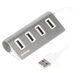 USB-Хаб Maxxter USB 2.0 4хUSB2.0 Silver (HU2A-4P-01) - изображение 1