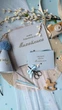 Набір для першого Дня народження Ковпак Іменна Книга побажань Конверт та Ножиці для першого локону світло-блакитний HeyBaby - изображение 1