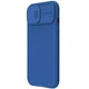 Карбоновая накладка Nillkin CamShield Pro Magnetic для Apple iPhone 15 (6.1") Blue - изображение 3