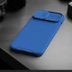 Карбоновая накладка Nillkin CamShield Pro Magnetic для Apple iPhone 15 (6.1") Blue - изображение 4