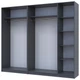 Комплект шкафов для одежды Doros Промо (2 шт.) 225х48х204 см Графит (DRS-011213) - изображение 5