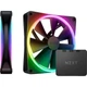 Вентилятор NZXT NZXT, F140RGB Duo - 140mm Dual-sided RGB Fan - Twin Pack (Black) (RF-D14DF-B1) - зображення 1