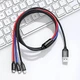 Дата кабель Baseus Three Primary Colors 3-in-1 (0.3m) (CAMLT-ASY) Черный - изображение 5