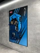 Арт Тримач Рамка 80x50 см. на Стіну для Фірмового Конструктора Technic Bugatti Chiron (42083) Технік Бугатті Широн - Type-E - зображення 10