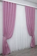 Комплект готових штор VR-Textil Жакард Савана № 519ш Рожевий 150х270 см 2 шт (30-273) - зображення 3