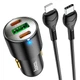 АЗУ Hoco NZ6 PD45W (2Type-C/1USB) + Type-C to Lightning Black - изображение 1