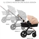 Универсальная коляска KinderKraft Moov 2 Air 3 в 1 Sand Beige (KSMOOV02BEG0000) (5902533925773) - изображение 14