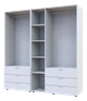 Комплект шкафов для одежды Doros Гелар (2 шт.) 193,7х49,5х203,4 см Белый (DRS-011170) - изображение 3