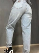 Джинси жіночі SESSANTA 16483 МОМ jeans relax стрейчеві комфорт великі розміри 31 блакитні - зображення 5