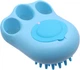 Щетка массажная силиконовая для мытья кошек и собак UFT Pet Brush с дозатором для шампуня Голубая (UFTpetbrush1blue) - изображение 1