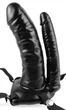 Страпон с вибрацией для двойного проникновения Fetish Fantasy Double Penetrator Vibrating Hollow цвет черный (14256005000000000) - изображение 4