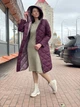 Утепленное стеганое пальто Cat Orange 4445р Бордовое 44 - изображение 3