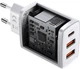Зарядное сетевое устройство Baseus Compact Quick Charger 30W Type-C+2USB с функцией быстрой зарядки QC3.0+PD3.0 (CCXJ-E02) White - изображение 3
