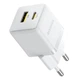 Зарядное сетевое устройство Baseus Palm 20W Type-C+USB с функцией быстрой зарядки QC3.0+PD3.0 (P10111608213-00) White - изображение 1