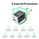 Зарядное сетевое устройство Baseus Palm 20W Type-C+USB с функцией быстрой зарядки QC3.0+PD3.0 (P10111608213-00) White - изображение 10