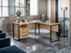 Стіл кутовий офісний Tobi Sho LOFT Gold СУЛГ/3-1 з 3 шухлядами стільниця 18 мм, 1600х1400х750 Дуб аппалачі - зображення 2