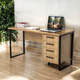 Стіл письмовий Tobi Sho LOFT Gold СПЛГ/2-1 прямий з шухлядами, стільниця 18 мм, 1600х600х750 Дуб аппалачі - зображення 1