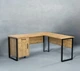 Стіл кутовий офісний Tobi Sho LOFT Gold СУЛГ/4-1 з тумбою стільниця 18 мм, 1600х1400х750 Дуб аппалачі - зображення 1