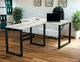 Стіл керівника Tobi Sho LOFT Iceberg СКА/3 стільниця 36 мм, 1600х2000х765 Дуб крафт білий - зображення 3