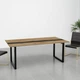 Стол для переговоров Tobi Sho LOFT Gold КСЛГ/1/18 столешница 18 мм, 2050х1100х750 Дуб аппалачи - изображение 2
