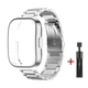 Комплект для годинника Amazfit Bip 5/5Pro сріблястий (чохол + ремінець Rolex design 22 мм) - зображення 1