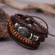 Браслет кожаный "Солнце" Type W Brown - изображение 6