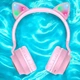Наушники Hoco W27 Cat ear wireless headphones Pink - изображение 1