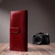 Женский кожаный кошелек на магнитах с визитницей ST AE 217-1 красный - изображение 11