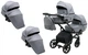 Коляска 2 в 1 для двійні Bair Kiwi DUO Soft BKP-218 сірий - зображення 1
